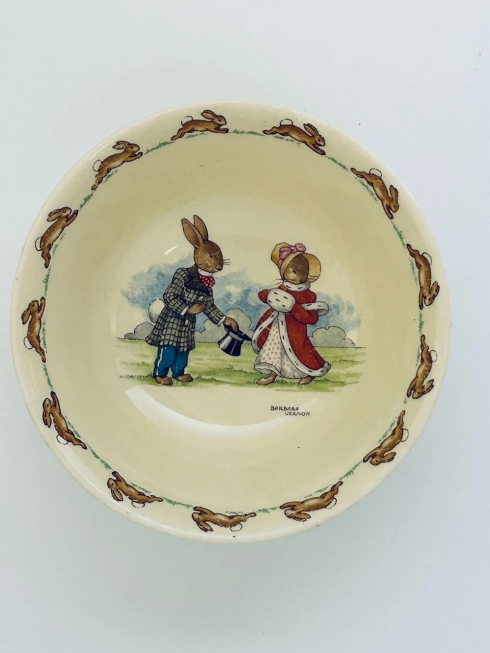 Vintage Royal Doulton Bunnykins Cereal bowl 6” 1940-50’s
